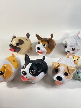 Chubby Puppy Spin Master Lot of 6 w/ 3 Minis - UNTESTED